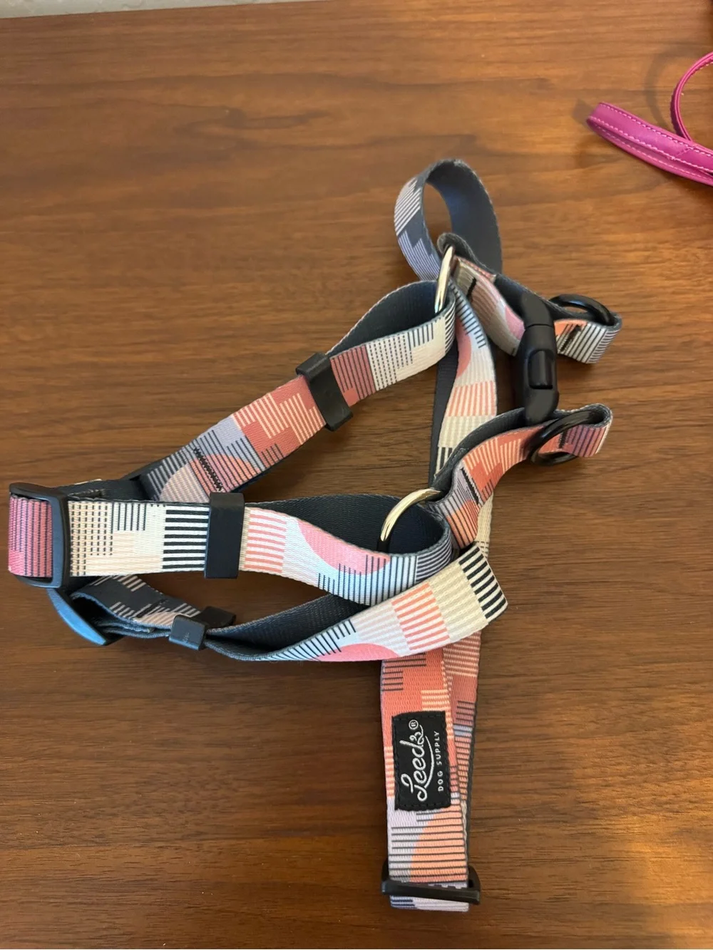 Pink Patterned Kids Dog Harness